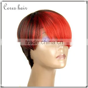 Premium Japanese Synthetic Wig Fire Hair Two Tone Red Ombre Wig Synthetic Lace Front Wig Quality Choice thumbnail-5
