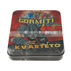 Factory Customized Rectangular Metal Tin Box for Children's Game Card Tin Box thumbnail-3