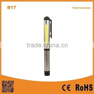 3AAA Battery Work COB Aluminum Alloy Flashlight Magnetic Small Pen Work Light thumbnail-1