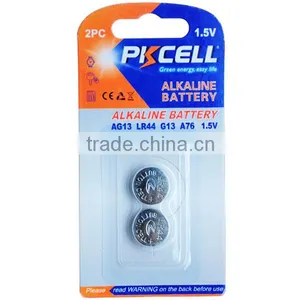 PKCELL Dry Battery Button Cell 0% hg Lr44 Button Cell Coin Cell Battery 1.5V Ag13 thumbnail-1