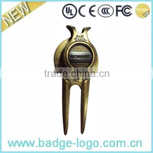 Golden Custom Die Casting Divot Tool Ball Marker thumbnail-2