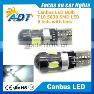 Hot Sale T10 Led Smd Bulb 194 168 W5W 5630 LED 6 SMD White Automotive Smd 5630 Bulbs thumbnail-1