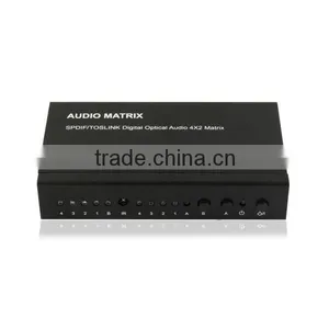 Low Price Metal Case 2 TOSLINK SPDIF+2COAXIAL to TOSLINK+L/R RCA+3.5mm Audio Switch Converter thumbnail-2