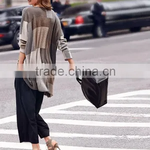 Warm and Soft Block Women Long Pullover thumbnail-5