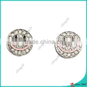 Metal 10MM Happy Smile Face Slider Charm thumbnail-1