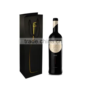 Black Paper Luxury Gift Paper Bag Wine Paper Bag thumbnail-1