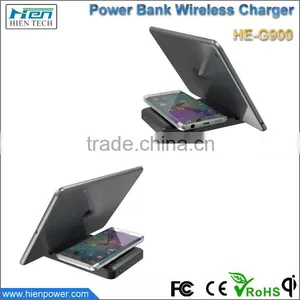 With Phone Slot Stand 4000mAh Power Bank Wireless Charger thumbnail-1