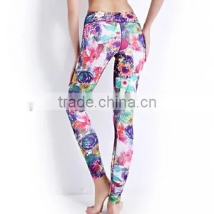 Dry Fit Women's Tights Flower Print Women's Tights thumbnail-2