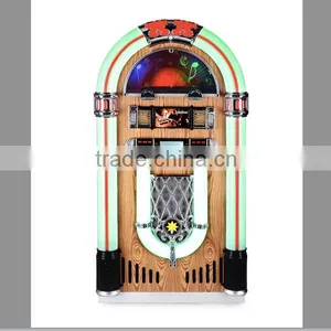 Steepletone Jukebox Full Size Classic Retro Jukebox With Turntable Record Player / Floor Standing Bluetooth Speaker thumbnail-1