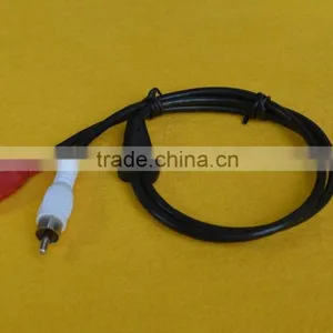 RJ11 RJ12 to 2 RCA Male Stereo Audio Video AV Cable 3 Meters Black thumbnail-1