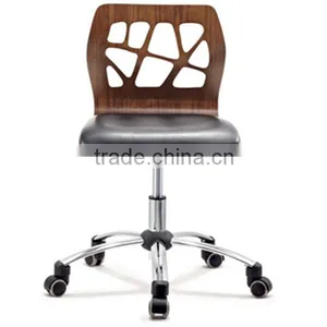 ROLLING ADJUSTABLE SWIVEL STOOL - BAR TABLE CHAIR W/WHEELS -MASSAGE/TATTOO- BLACK thumbnail-5