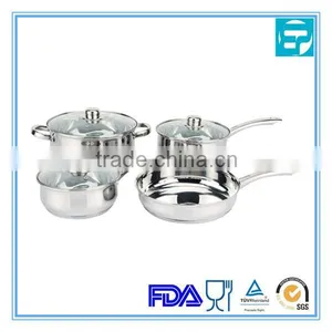 7pcs Staineless Steel Wholesale Cookware With Silicone Handle thumbnail-1