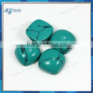 Best Quality Cabochon Turquoise Loose Stones 10x10mm Turquoise Flat Stones Square Shape Synthetic Cabochons Stones thumbnail-1