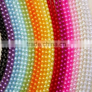 Whole Sale Colorful 14mm Immitation Pearl ABS Round Plastic Beads Chain for Jewelry Christmas thumbnail-3