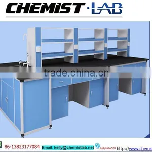 Wall Mounte All Steel Lab Side Table With Sink & Full Height Drawers in Chemistry Laboratory thumbnail-2