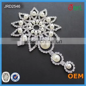 Hot Sales New Style Dazzling and Elegant Flower-shaped Rhinestone Lace for Decoration thumbnail-3