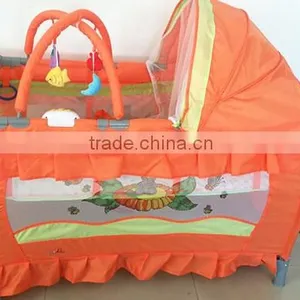 Baby Cot Bed With Music, Canopy Baby Travel Cot, Portable Deluxe Baby Crib thumbnail-6