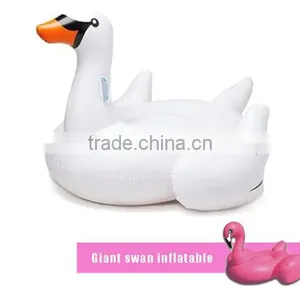 White New Summer Lake Swimming Water Lounge Pool Kid Giant Rideable Swan Inflatable Float Toy Good Quality thumbnail-1