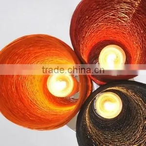 Colorful Painting Single Hanging Rattan Modern Pendant Light thumbnail-6