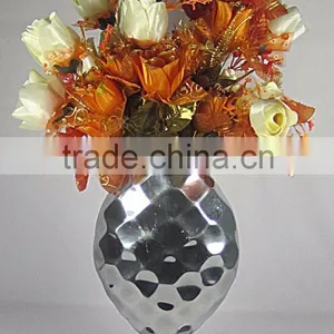 Metal Vase, Flower Vases, Vases in Cast Aluminium in Big Hammered Polished Vase Finish thumbnail-1