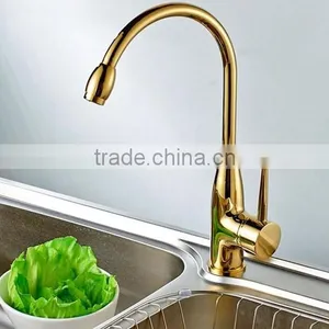 Middle East Market Modern Golden Faucet, Wall Mounted Kitchen Faucet Mixer Water Tap From Kaiping Factory thumbnail-2