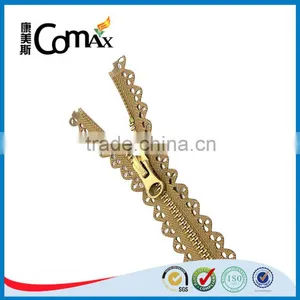 One Close Euro Style Shiny Gold Metal Zip for Bag thumbnail-5