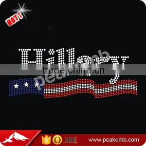 Beautiful Hillary for President Crystal Rhinestone Bling Diamond thumbnail-1