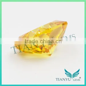 5A High Quality Light Yellow Cubic Zirconia 6*6mm Special Cut Gemstone thumbnail-3