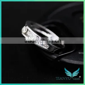 Darry Ring Design! Promise Rings! 3MM Moissanite Rings With 1.2mm Small Moissanite thumbnail-3