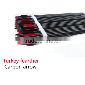 New 31" Carbon Turkey Feather Arrow for Compound Bow and Fiberglass Arrow thumbnail-3