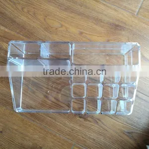 Wholesale Household 2pcs Clear Cosmetic Acrylic Makeup Organizer With 8 Grids 16 Darwers for Store Jewelry Cosmetic thumbnail-3