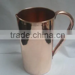 Copper Water Pitcher Jug Hammered thumbnail-2