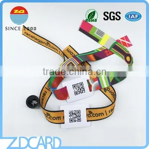 13.56MHz RFID Woven Fabric Bracelet With NTAG213 Chip thumbnail-5