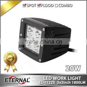 20W 3x3in Cube Pod Pillar for 4x4 Jeep Off-road Powersports Motorsports ATV UTV SUV High Power LED Work Light Fog Lamp thumbnail-4