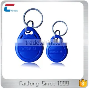 China Manufacturer Custom Design Contactless Writable RFID ABS Keychain Key Fob With Rings thumbnail-4