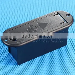 9V-2 Daier 9v Battery Black Case With Cover 9v Battery Holder thumbnail-1