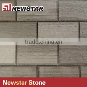 White Wooden Beveled Brick Mosaic thumbnail-1