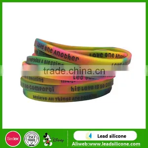 Colorful Silicon Custom Bracelet With Custom Package in High Quality thumbnail-4