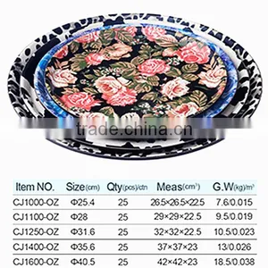 Serving Tray Sets, Round/Square Melamine Tray for European Market thumbnail-5
