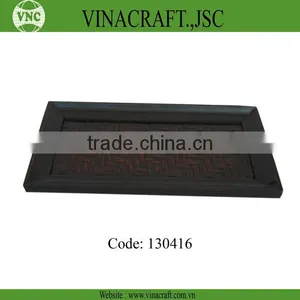 Antique Bamboo Tray With Two Sub thumbnail-2