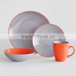 16pcs Solid Color Dinnerware Set, Cereamic Dinner Set thumbnail-5