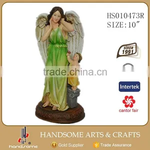 8.5 Inch Resin Craft Religious Items Home Decoration Guardian Angel Statues thumbnail-3