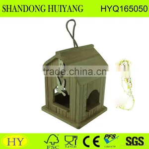 New Unfinished Wooden Bird House Wholesale thumbnail-1