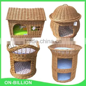 Durable Outdoor Handmade Natural Wicker Dog House thumbnail-6