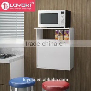 New Design Wall Bar With Fold Down Shelf Floating Kitchen Organizer With 2 Shelves thumbnail-2
