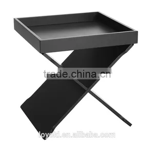 Multifunctional Home Furniture Side Table With Magazine Rack Tray Table With Glossy Finished thumbnail-5