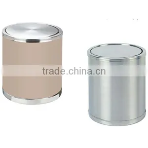 Hot Sale Commercial Indoor Steel Trash Can/kitchen Waste Bin/hotel Guest Room/living Room Dustbin/hotel Room Garbage Can GPX-157 thumbnail-1