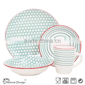 2017 New Design Ceramic Stoneware Crockery Pad Printing Dinnerware Set thumbnail-2