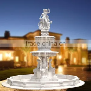 Hot Selling Stone Carving Marble Four Season Ladies Big Water Fountain thumbnail-2