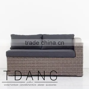 Helena Left Hand Outdoor Bench - Vietnam Wicker Furniture thumbnail-1